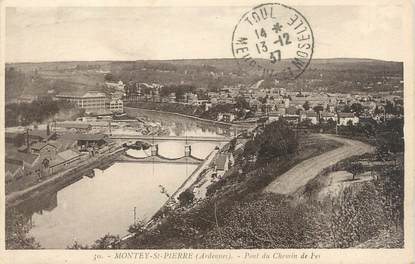 CPA FRANCE 08 "Montey Saint Pierre, pont du chemin de fer"