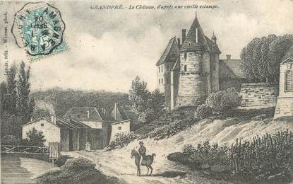 CPA FRANCE 08 "Grandpré, le château" / CACHET AMBULANT