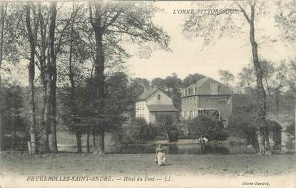 CPA FRANCE 61 "Feugerolles Saint André, hôtel du pont"