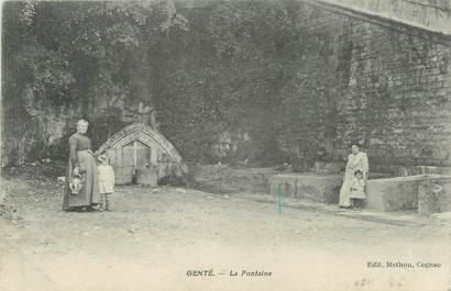 CPA FRANCE 16 "Genté, la fontaine"