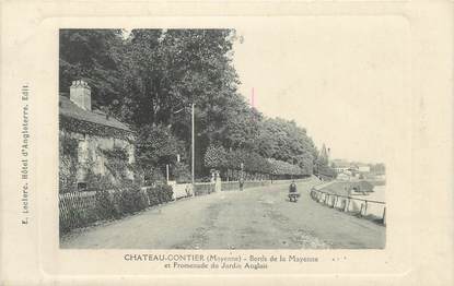 / CPA FRANCE 53 "Château Gontier, bords de la Mayenne et promenade du jardin Anglais"