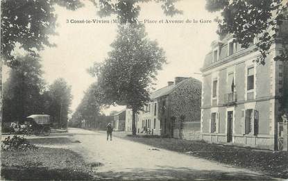 / CPA FRANCE 53 "Cossé le Vivien, place et avenue de la gare"