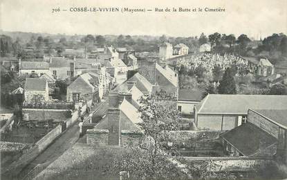 / CPA FRANCE 53 "Cossé le Vivien, rue de la Butte et le cimetière"