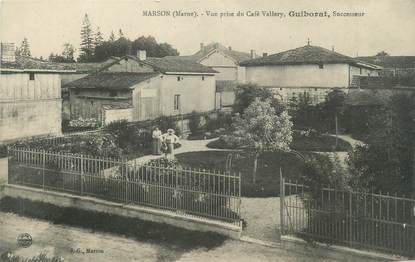 / CPA FRANCE 51 "Marson, vue prise du Café Vallery, Guiborat, successeur"