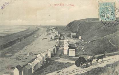 / CPA FRANCE 50 "Donville, la plage"