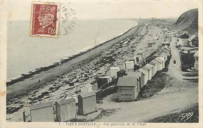 / CPA FRANCE 50 "Vieux Donville, vue générale de la plage"