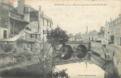 / CPA FRANCE 49 "Segré, maisons anciennes au bord de l'Oudon"