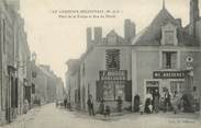 49 Maine Et Loire / CPA FRANCE 49 "Le Louroux Beconnais, place de la pompe et rue du Perrin" / HORLOGER