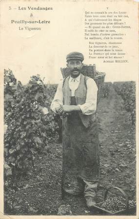 CPA FRANCE 58 "Les Vendanges à Pouilly sur Loire, le Vigneron"