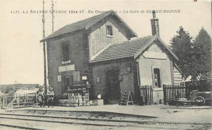 CPA FRANCE 51 "La Gare de Somme Bionne"