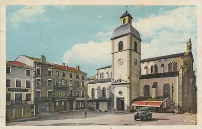 CPA FRANCE 69 "Amplepuis, place centrale et l'Eglise"