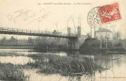 72 Sarthe CPA FRANCE 72 "Nogent sur Loir, le pont suspendu"