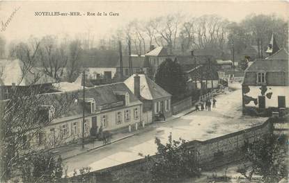 CPA FRANCE 80 "Noyelles sur Mer, rue de la gare"