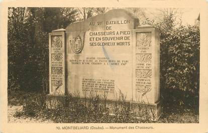 CPA FRANCE 25 "Montbéliard, le monument des Chasseurs"