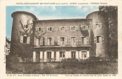 CPA FRANCE 26 "Hotel Restaurant de Fontager, Ponsas"