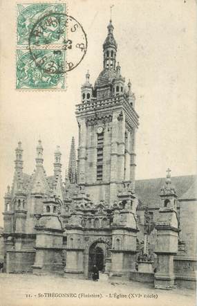 CPA FRANCE 29 "St Thégonnec, l'Eglise" / CACHET AMBULANT