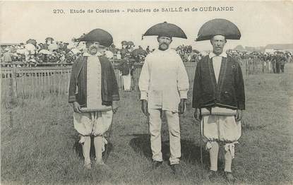 / CPA FRANCE 44 "Etude de costumes, paludiers de Saillé et de Guérande" / FOLKLORE