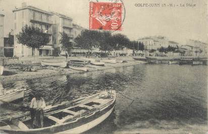 / CPA FRANCE 06 "Golfe Juan, la plage" / BATEAU