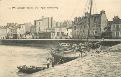 / CPA FRANCE 44 "Paimboeuf, quai Boulay Paty" / BATEAU