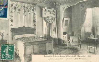 CPA FRANCE 13 "Exposition Internationale d'Electricité, Marseille 1908" / ART NOUVEAU