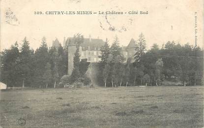 / CPA FRANCE 58 "Chitry Les Mines, le château"