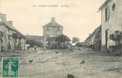 / CPA FRANCE 58 "Sardu les Epiry, la place"