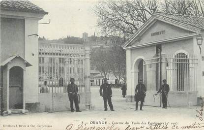 / CPA FRANCE 84 "Orange, caserne des trains des équipages"