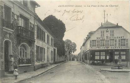 / CPA FRANCE 02 "Jaulgonne, la place et rue du Charmel"