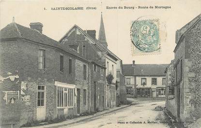 / CPA FRANCE 61 "Sainte Scolasse, entrée du bourg, route de Mortagne"