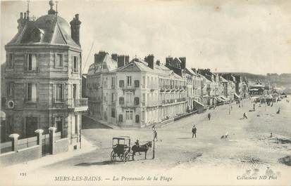 / CPA FRANCE 80 "Mers Les Bains, la promenade de la plage "