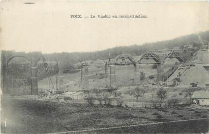 / CPA FRANCE 80 "Poix, le viaduc en reconstruction"