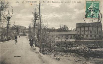 / CPA FRANCE 80 "Mondidier, les nouvelles tanneries et l'avenue de la gare"