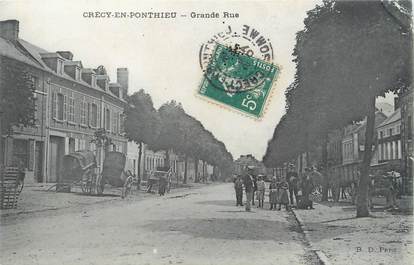 / CPA FRANCE 80 "Crécy en Ponthieu, grande rue"