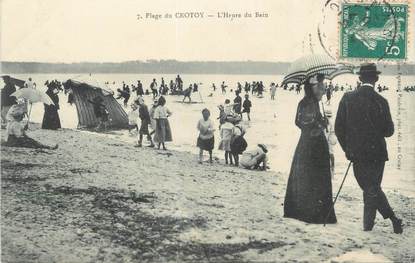 / CPA FRANCE 80 "Plage du Crotoy, l'heure du bain"