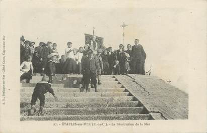 / CPA FRANCE 62 "Etaples sur Mer, la bénédiction de la mer"