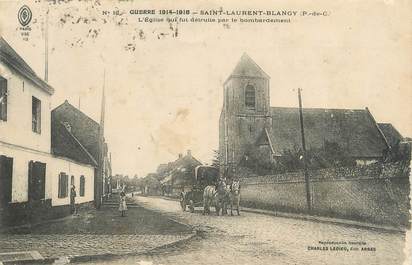 / CPA FRANCE 62 "Saint Laurent Blangy, l'église" / ATTELAGE