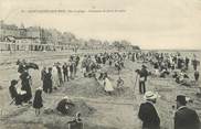 14 Calvado / CPA FRANCE 14 "Saint Aubin sur Mer, sur la plage, concours de forts de sable"