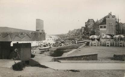 / CPSM FRANCE 14 "Saint Aubin sur Mer, le blockauss et l'entrée de la digue"