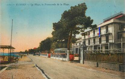 / CPA FRANCE 83 "Hyères la plage, la promenade de la plage"