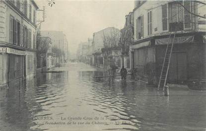 CPA FRANCE 92 " Asnières, inondations janvier 1910 "