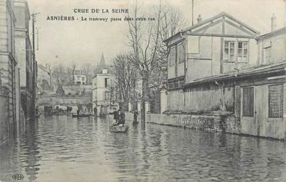 CPA FRANCE 92 " Asnières, inondations janvier 1910 "