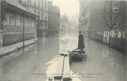 CPA FRANCE 92 " Asnières, inondations janvier 1910 "