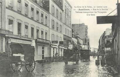 CPA FRANCE 92 " Asnières, inondations janvier 1910 "