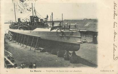 CPA FRANCE 76 " Le Havre, Torpilleur " / TAXE