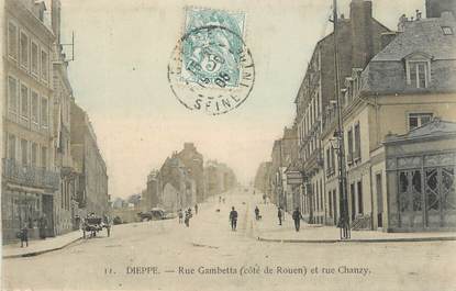 CPA FRANCE 76 " Dieppe, rue Gambetta, rue Chanzy "