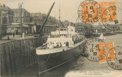 CPA FRANCE 76 " Dieppe, la gare maritime "