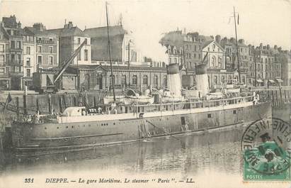 CPA FRANCE 76 " Dieppe, la gare maritime "