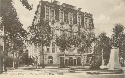 / CPA FRANCE 03 "Vichy, place des Nations, hôtel Ruhl"