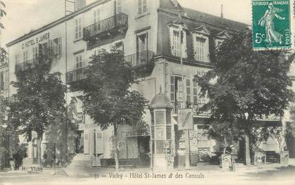 / CPA FRANCE 03 "Vichy, hôtel Saint James et des Consuls"