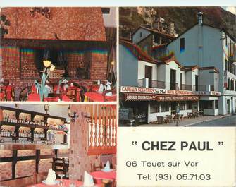 / CPSM FRANCE 06 "Touet sur Var, hôtel restaurant de la poste chez Paul" / LIVRET